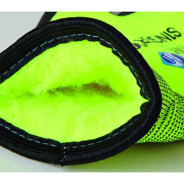 MCR Safety Ninja® Ice Gants haute visibilité isolés en nylon de calibre 15  pour temps froid, intérieur en éponge acrylique, revêtement 3/4 HPT, jaune,  taille L, 1 paire : : Outils et Bricolage