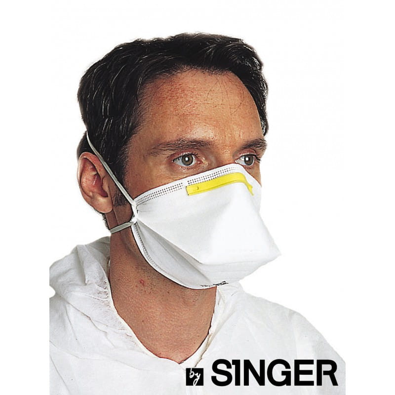 Masque papier pliable FFP1 (Boite de 20) SINGER SAFETY - Masques papier  sans valve - Singer Safety 