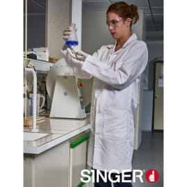 Blouse de travail Blanche 100% coton 265gr/m² SINGER SAFETY LAB