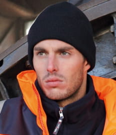 Bonnet tricot acrylique bleu SINGER BONABL/BONOI