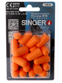 Bouchons d'oreille sans cordon Singer Safety 10B38 / 200B38 / 500B38