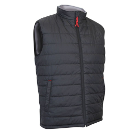 Gilet matelassé sans manches réversible noir/gris LMA REBEL