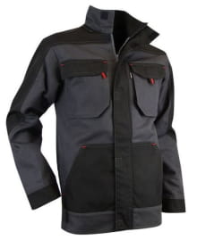 Veste de travail bicolore avec col montant LMA Céramique / Opaque