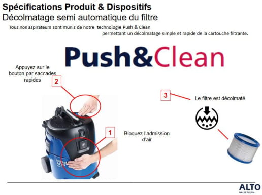 Aspirateur Nilfisk Aero 21-21 PC INOX/Prise