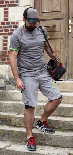 Bermuda de travail stretch 4 directions LMA Atmosphère / Molécule / Celsius