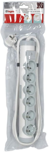 Bloc 6 prises avec interrupteur LEGRAND 0 500 83