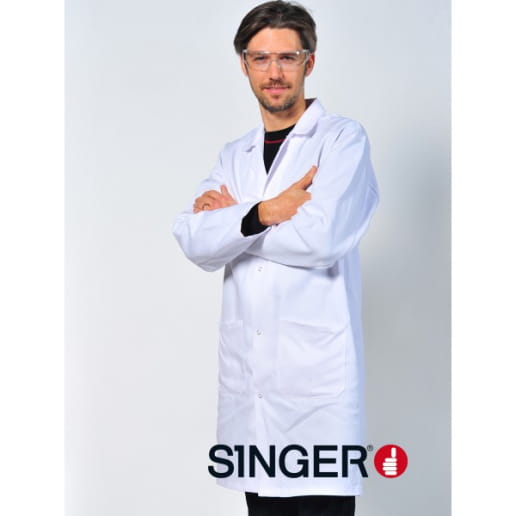 Blouse de travail Blanche 100% coton 265gr/m² SINGER SAFETY LAB
