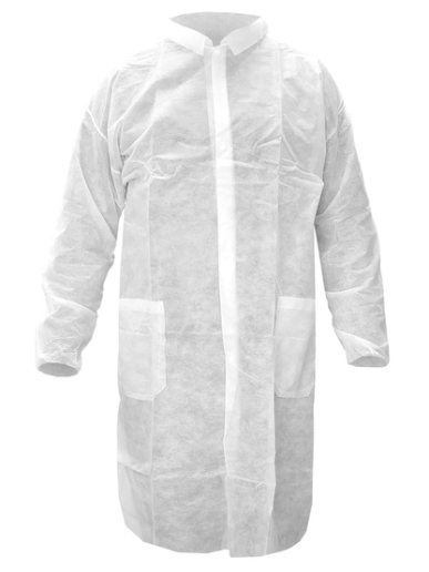 Blouse jetable blanche en polypropylène Singer Safety PLYBLOUSE