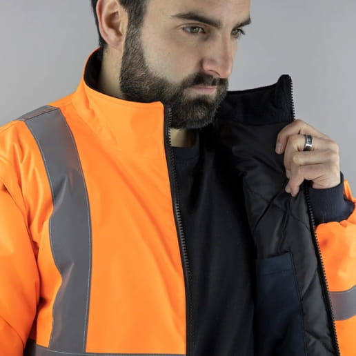 Blouson haute visibilité avec manches amovibles LMA Tube / Laser