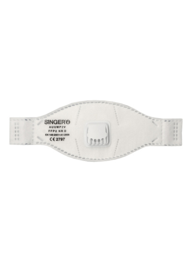 Boîte de 20 demi-masques pliables classiques avec valve FFP2 ou FFP3 Singer Safety AUUMP2V / AUUMP3V