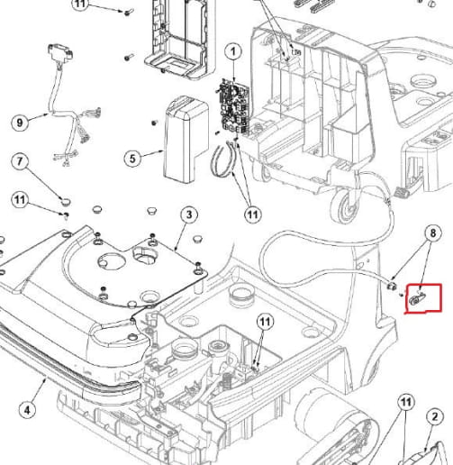 Câblage pour chargeur de batterie de laveuse Nilfisk SC250 et Scrubtec 334C