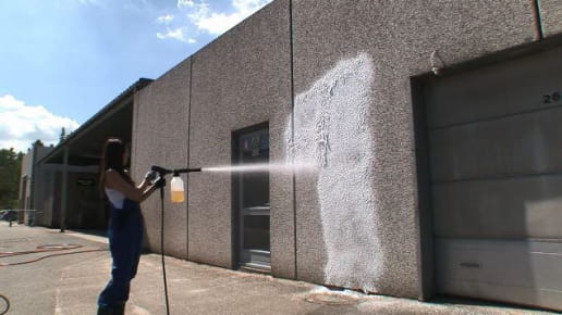 Canon à mousse Vario avec buse 0550 et bidon d'1L pour nettoyeur haute pression Nilfisk