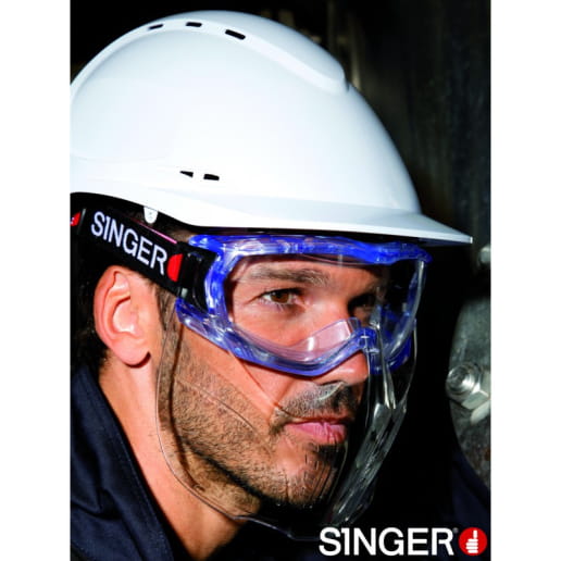 Casque de chantier aéré en ABS avec serrage par crémaillère SINGER SAFETY FORCE