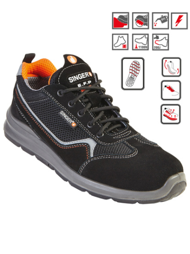 Chaussures de sécurité basses sans métal Singer Safety GENES S1PL FO SR
