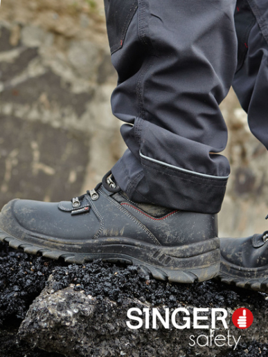 Chaussures de sécurité hautes en cuir hydrofuge Singer Safety LAURO S3L FO SR