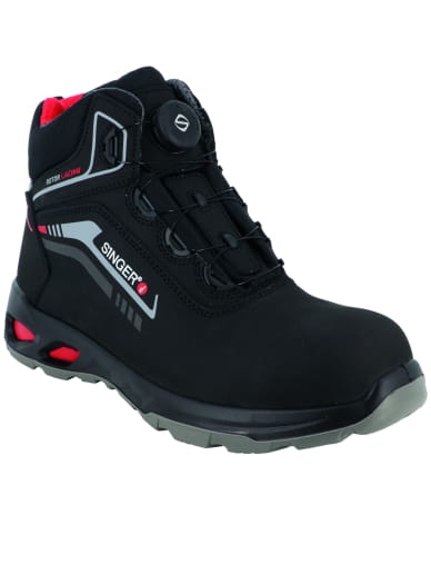 Chaussures de sécurité montantes avec laçage rapide et semelle ultra-confort Singer Safety MONZA S3S FO SR ESD