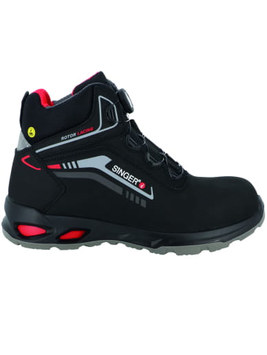 Chaussures de sécurité montantes avec laçage rapide et semelle ultra-confort Singer Safety MONZA S3S FO SR ESD