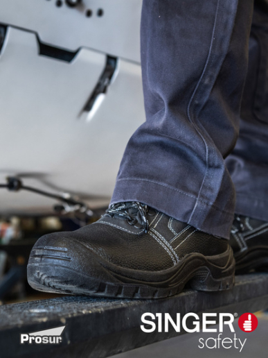 Chaussures de sécurité montantes en cuir Singer Safety GR350 S3 FO SR