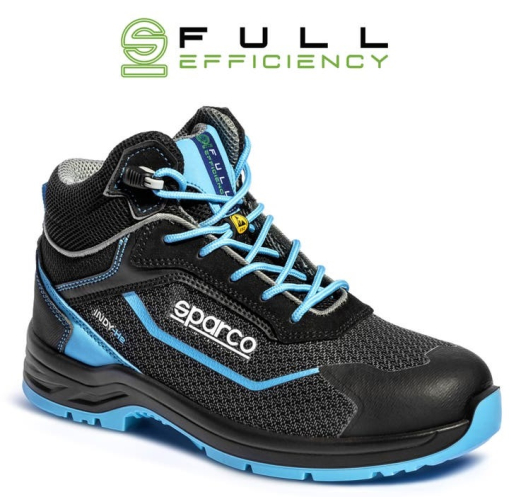 Chaussures de sécurité montantes en matériau recyclé Sparco Teamwork Indy-E Sunny / Ranger S3S SR FO LG SC ESD