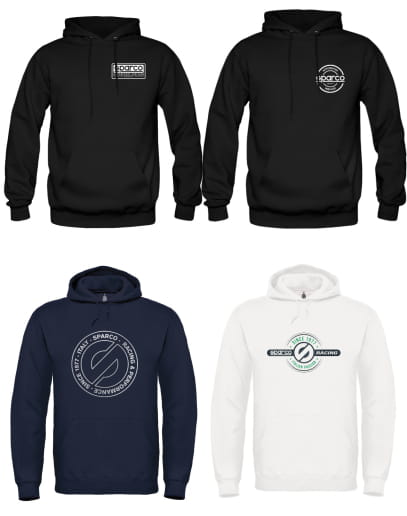 Collection de sweatshirts à capuche Sparco Teamwork - 3 designs et coloris au choix