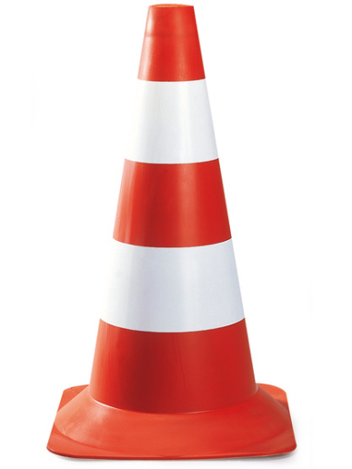 Cône de signalisation pour chantier rouge et blanc Singer Safety SGNCONE50