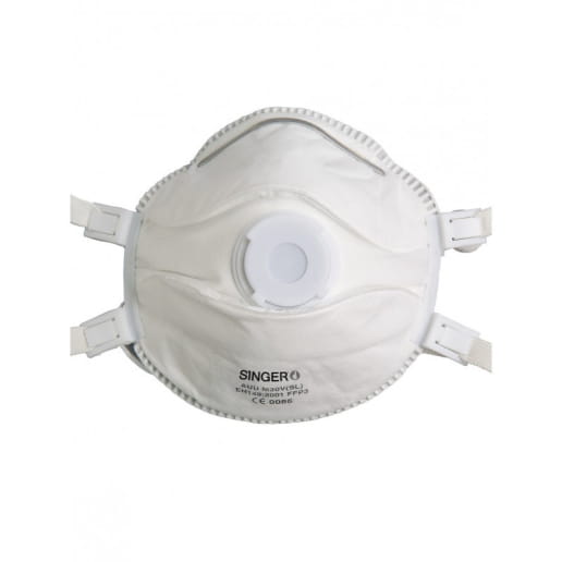 Demi-masque papier avec valve FFP3 (Boite de 5) SINGER SAFETY