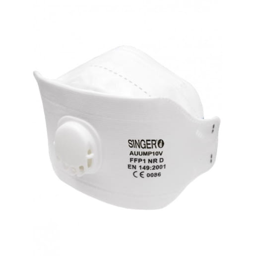 Demi-masque pliable 3 panneaux avec valve (Boite de 20) SINGER SAFETY AUUMPV