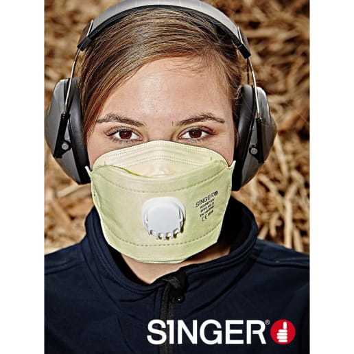 Demi-masque pliable 3 panneaux avec valve (Boite de 20) SINGER SAFETY AUUMPV