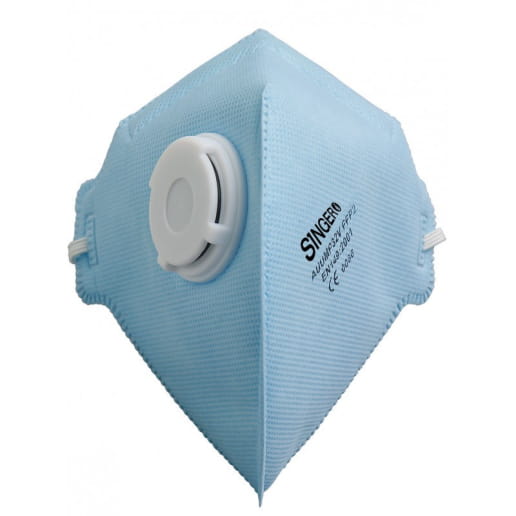 Demi-masque pliable classique avec valve (Boite de 20) SINGER SAFETY AUUMPV