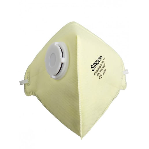 Demi-masque pliable classique avec valve (Boite de 20) SINGER SAFETY AUUMPV