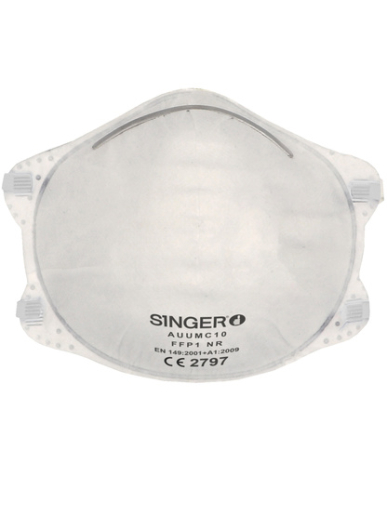 Boîte de 20 demi-masques respiratoires préformés FFP1 Singer Safety AUUMC10