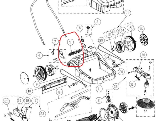 Filtre pour balayeuse manuelle Nilfisk Alto VP11902