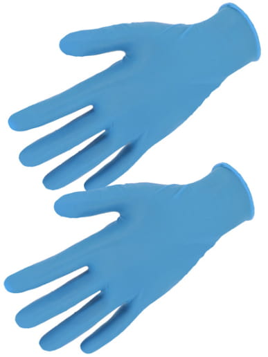 Boîte de 100 gants jetables en nitrile bleu non poudrés Singer Safety AUU4010