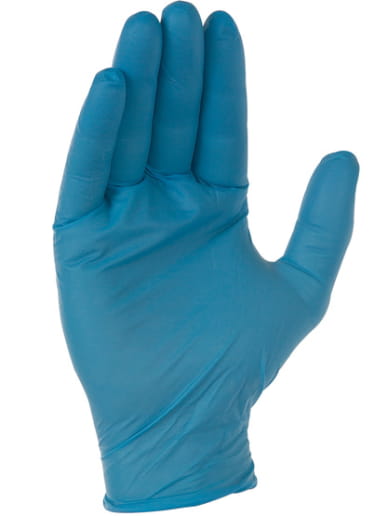 Boîte de 100 gants jetables en nitrile bleu non poudrés Singer Safety AUU4010
