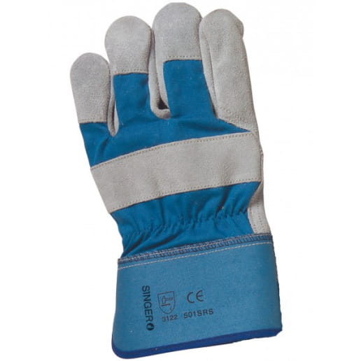 Gants manutention lourde Singer 501SRS en cuir croûte de bovin