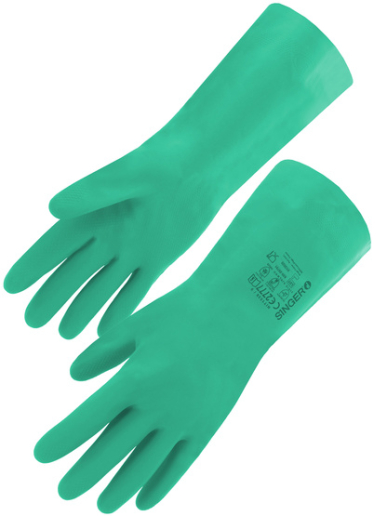 Gants chimiques en nitrile sans support Singer Safety NIT1538
