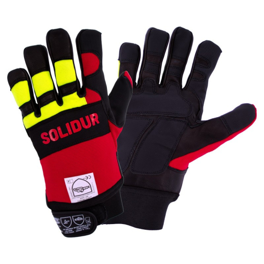 Gants pour tronçonneuse anti-coupures 2 mains Solidur GA04