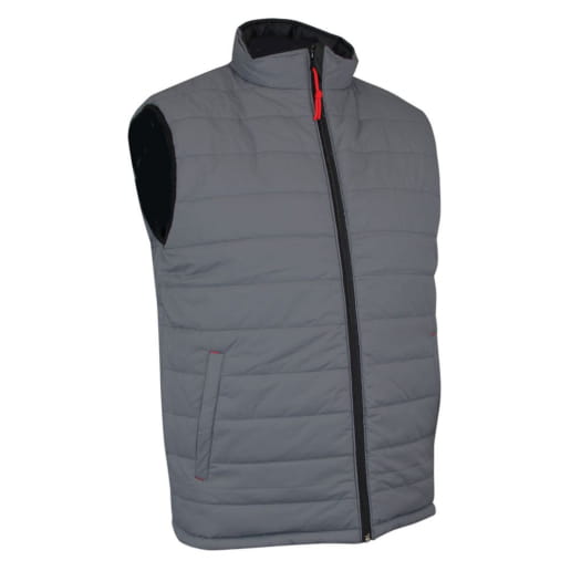 Gilet matelassé sans manches réversible noir/gris LMA REBEL