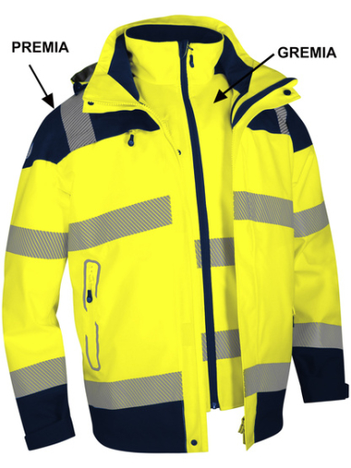 Gilet sans manches haute visibilité ripstop adaptable sur une parka Singer Safety GREMIA / GREMIO