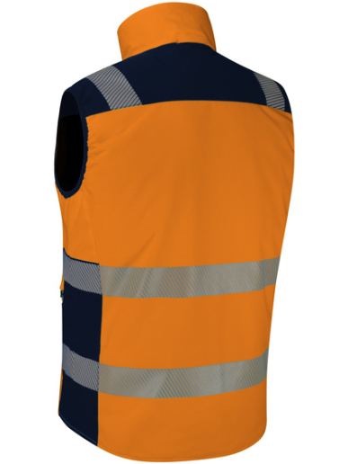 Gilet sans manches haute visibilité ripstop adaptable sur une parka Singer Safety GREMIA / GREMIO