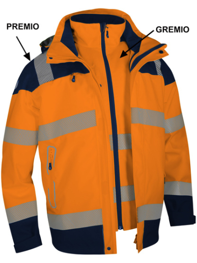 Gilet sans manches haute visibilité ripstop adaptable sur une parka Singer Safety GREMIA / GREMIO