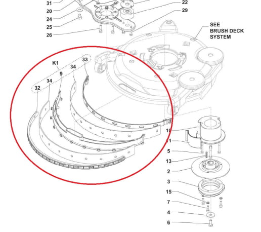 Kit embouchure complet pour laveuse Nilfisk SC351 B