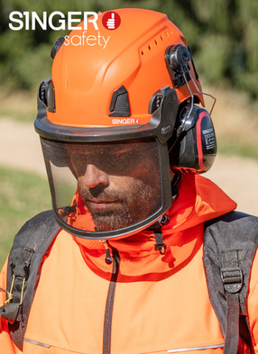 Kit forestier avec casque, antibruits et visière grillagée Singer Safety HIMAFOR