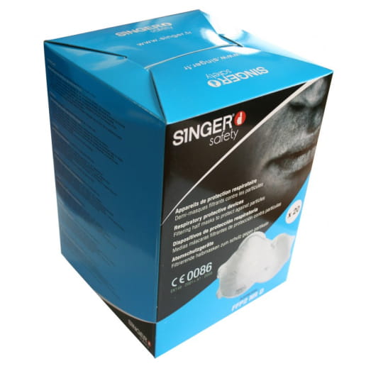 Masque papier classique FFP2 (Boite de 20) SINGER SAFETY