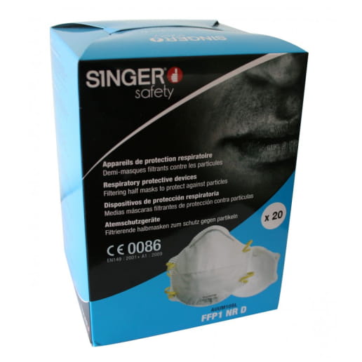 Masque papier FFP1 (Boite de 20) SINGER SAFETY AUUM10SL