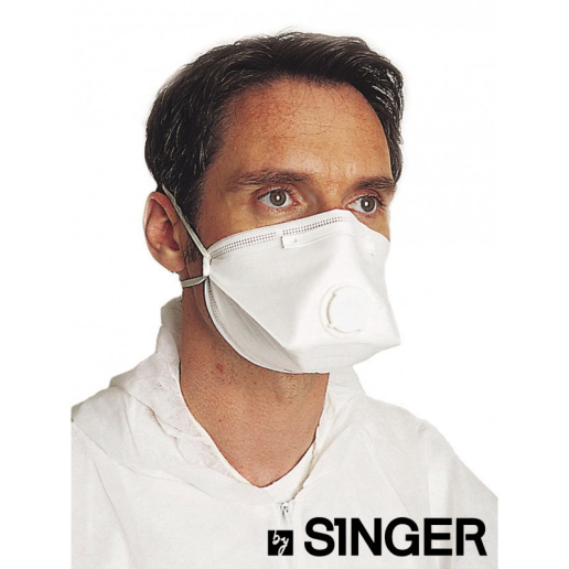 Masque papier pliable avec valve FFP2 ou FFP3 (Boîte de 20) SINGER SAFETY AUUMP200VSL / AUUMP300VSL