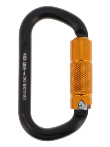 Mousqueton en aluminium avec fermeture automatique et ouverture 14mm Singer Safety OVALUX