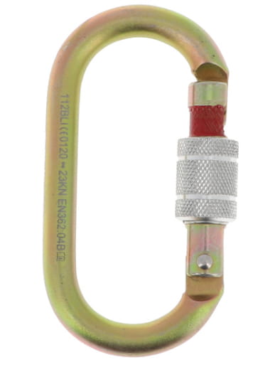 Mousqueton en acier avec fermeture à vis et ouverture 16mm Singer Safety OVALOCK