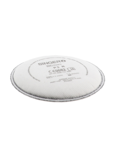 Paire de filtres à baïonnette P3 R pour demi-masque respiratoire Singer Safety DMS00, DMT et MP600 FRAP3