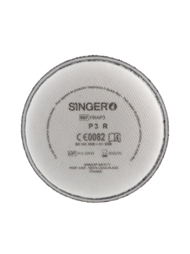 Paire de filtres à baïonnette P3 R pour demi-masque respiratoire Singer Safety DMS00, DMT et MP600 FRAP3